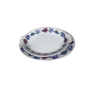 12" & 13"Oval Serving Platter Boerenbont by Boch A SET OF TWO